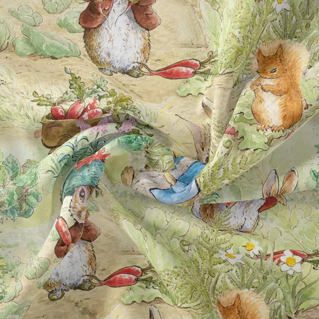 Alt view image 3 of 7 - Peter Rabbit 100% Cotton Garden, Multi-color, 18" x 21" for Quilting & Sewing, 1 Each