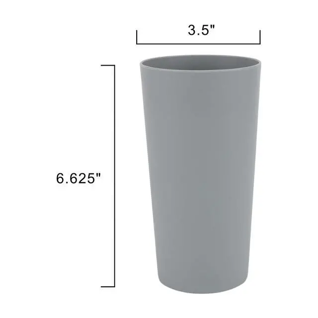 Alt view image 4 of 5 - (18 pack) Mainstays - Gray Round Plastic Tumbler, 26-Ounce