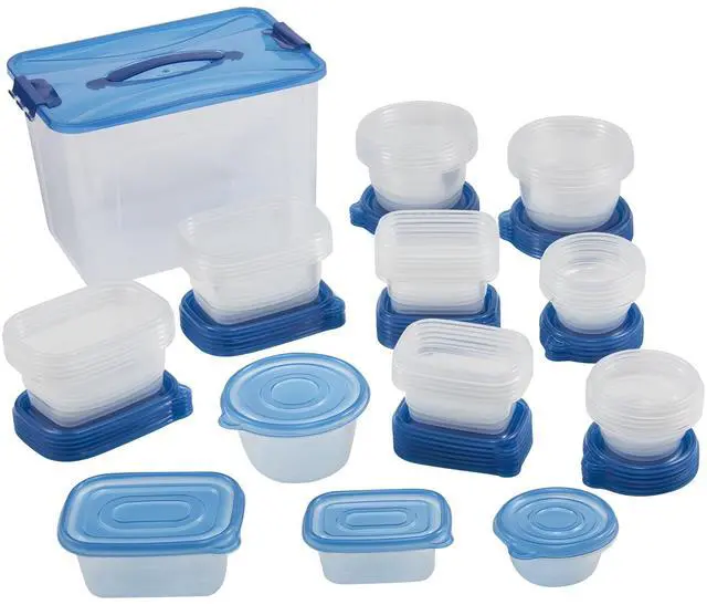 Main image of Mainstays Semi Durable 92pc Plastic Food Storage Container set, Ideal Use for Refrigeration Storage and Organization, Meal Prep, and Batch Cooking