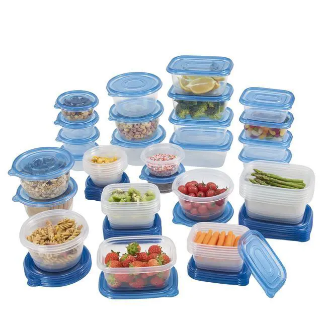 Alt view image 4 of 5 - Mainstays Semi Durable 92pc Plastic Food Storage Container set, Ideal Use for Refrigeration Storage and Organization, Meal Prep, and Batch Cooking