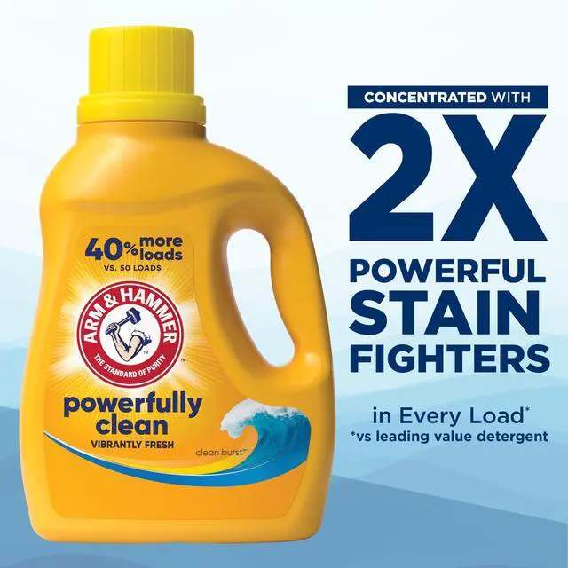Alt view image 4 of 7 - ARM & HAMMMER Liquid Laundry Detergent Soap, Clean Burst Fresh, 33 fl oz, 33 Loads