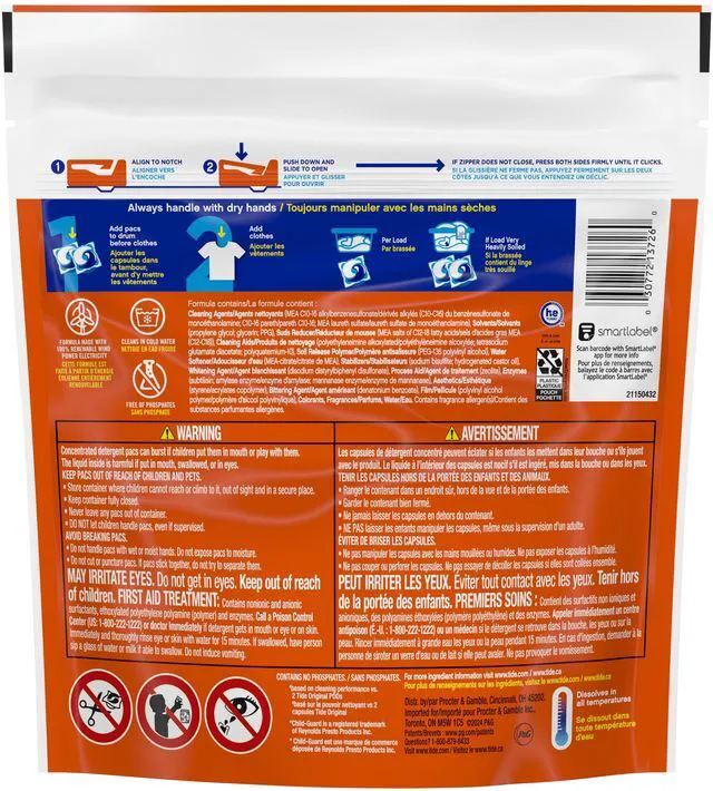 Alt view image 6 of 6 - Tide Power PODS Laundry Detergent Pacs with Downy Soft Boosters, April Fresh Scent, 9 Count