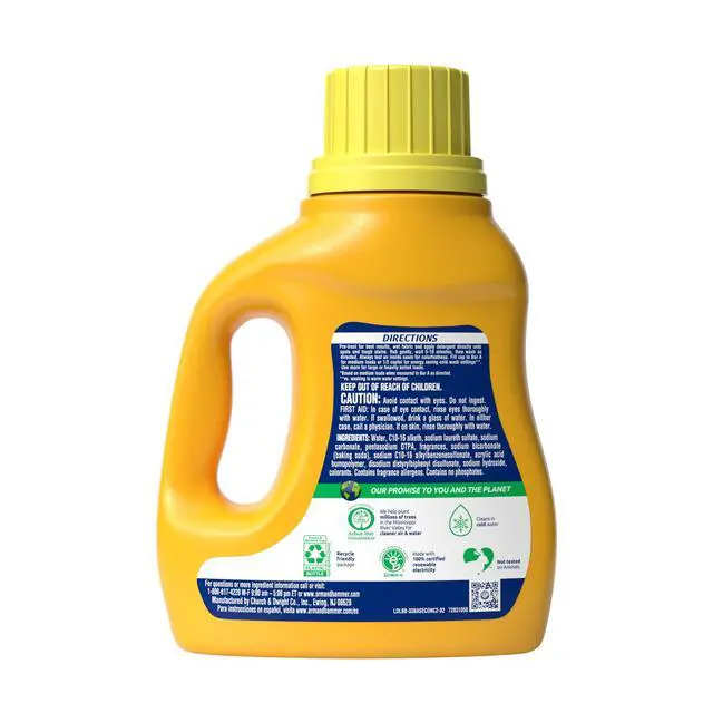 Alt view image 6 of 7 - ARM & HAMMMER Liquid Laundry Detergent Soap, Clean Burst Fresh, 33 fl oz, 33 Loads