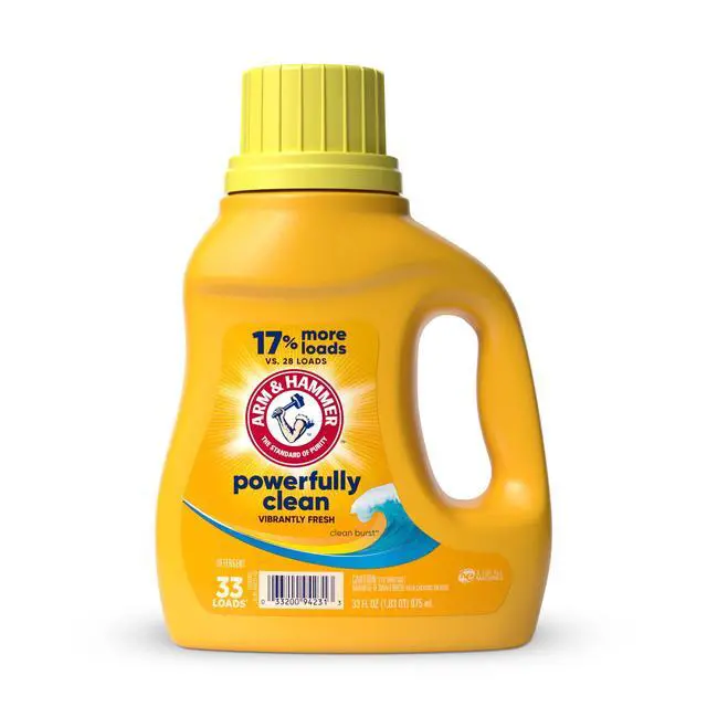 Alt view image 7 of 7 - ARM & HAMMMER Liquid Laundry Detergent Soap, Clean Burst Fresh, 33 fl oz, 33 Loads