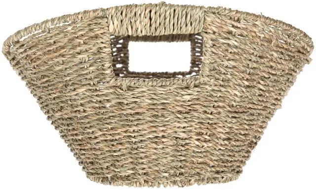 Alt view image 5 of 7 - Mainstays Oval Natural Seagrass Storage Basket with Cut-Out Handles