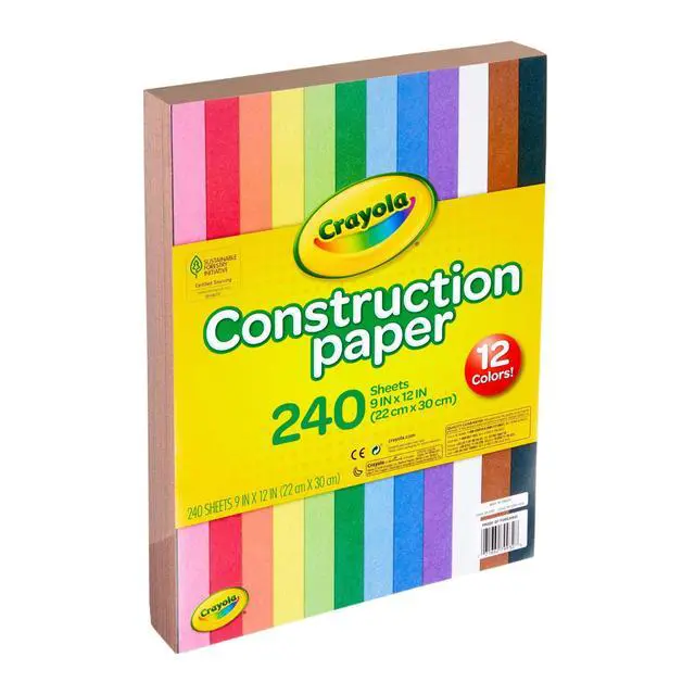 Alt view image 4 of 6 - Crayola Construction Paper, 240 Pages, Valentines Party Supplies, 10 Colors, Craft Paper