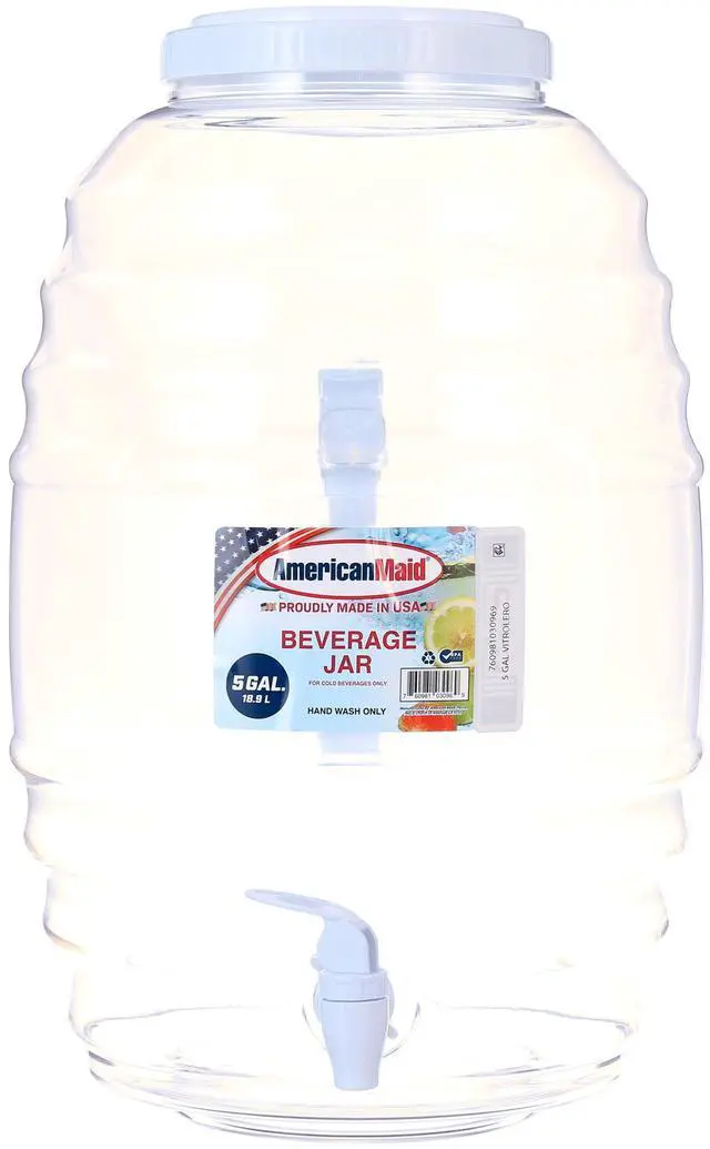 Main image of American Maid 5 Gallon Vitrolero White Beverage Dispenser