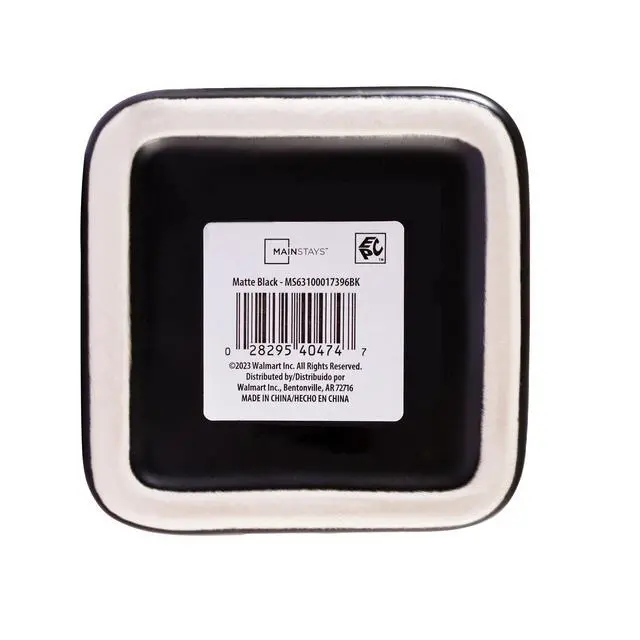Alt view image 6 of 6 - Mainstays Ceramic Soap Dispenser with Sponge Caddy, Black