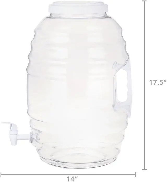 Alt view image 3 of 7 - American Maid 5 Gallon Vitrolero White Beverage Dispenser