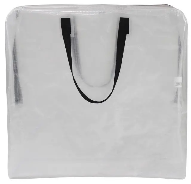 Alt view image 4 of 7 - Mainstays Clear 24 Gallon Slim Storage and Moving Bag with Zipper Closure and Dual Carry Handles