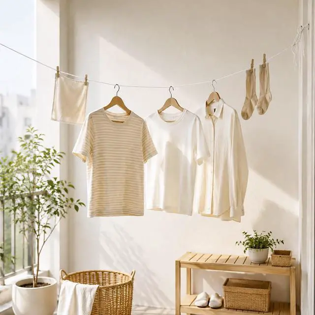 Alt view image 6 of 7 - (5 pack) Mainstays Bungee Clothesline with Pins & Spacers, Outdoor, 50 ft
