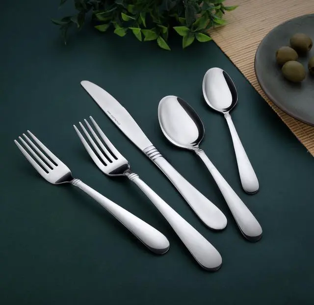 Alt view image 2 of 4 - Mainstays Camfield 20-Piece Stainless Steel Flatware Set, Service for 4