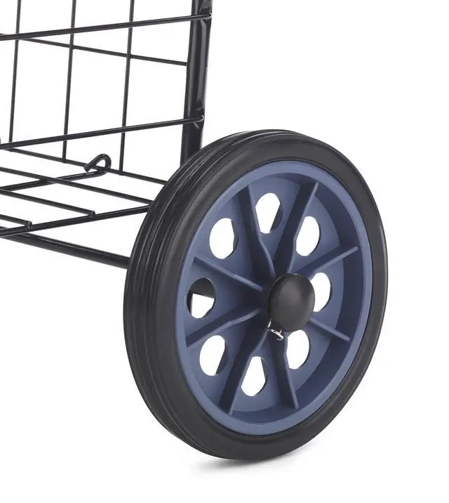 Alt view image 6 of 7 - Mainstays Metal Rolling Utility Shopping Cart with Foldable Design