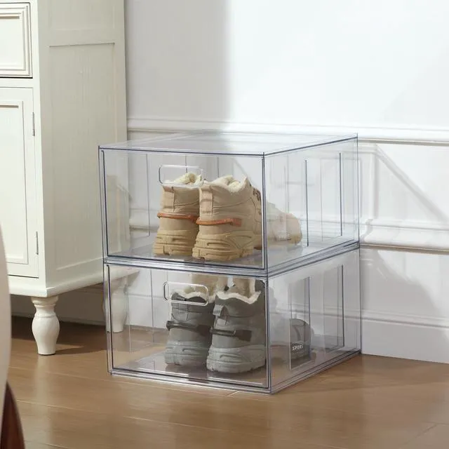 Alt view image 2 of 5 - Mainstays Clear Glossy Plastic Pull-Out Closet Drawer Extra Large Size, Adult Size