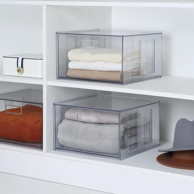 Alt view image 3 of 5 - Mainstays Clear Glossy Plastic Pull-Out Closet Drawer Extra Large Size, Adult Size