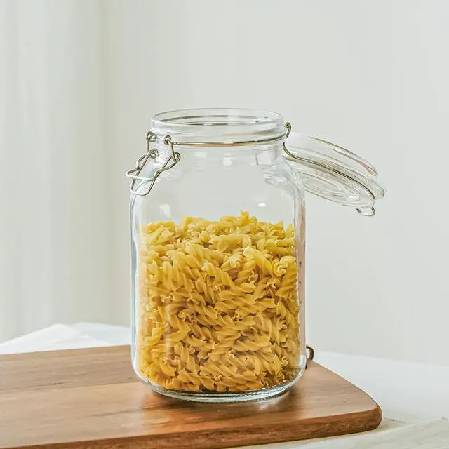 Alt view image 4 of 5 - Mainstays 67 oz Glass Airtight Food Storage Jar Canister with Locking Lid, Kitchen Pantry Storage Container for Dry Food, Coffee, Sugar and Pantry Organization
