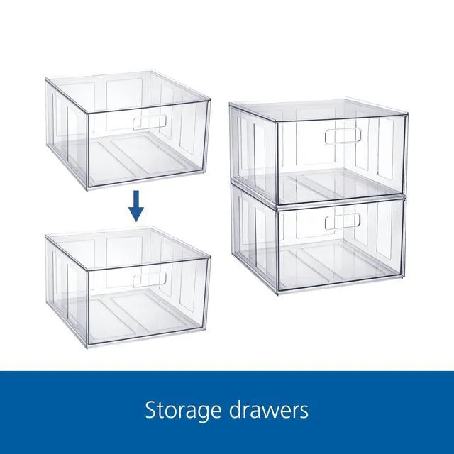 Alt view image 5 of 5 - Mainstays Clear Glossy Plastic Pull-Out Closet Drawer Extra Large Size, Adult Size
