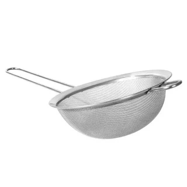 Alt view image 5 of 7 - Mainstays 3 Pack Premium Stainless Steel Fine Mesh Strainers, 4", 6", and 8", Silver