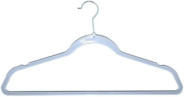 Alt view image 3 of 4 - Mainstays Plastic Clothes Hangers, Slim Swivel Hook, Clear, 10 Pack