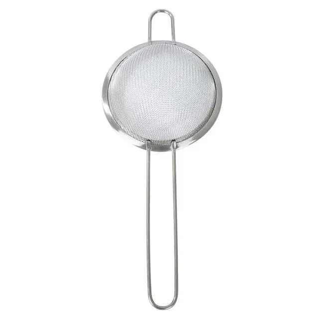 Alt view image 6 of 7 - Mainstays 3 Pack Premium Stainless Steel Fine Mesh Strainers, 4", 6", and 8", Silver
