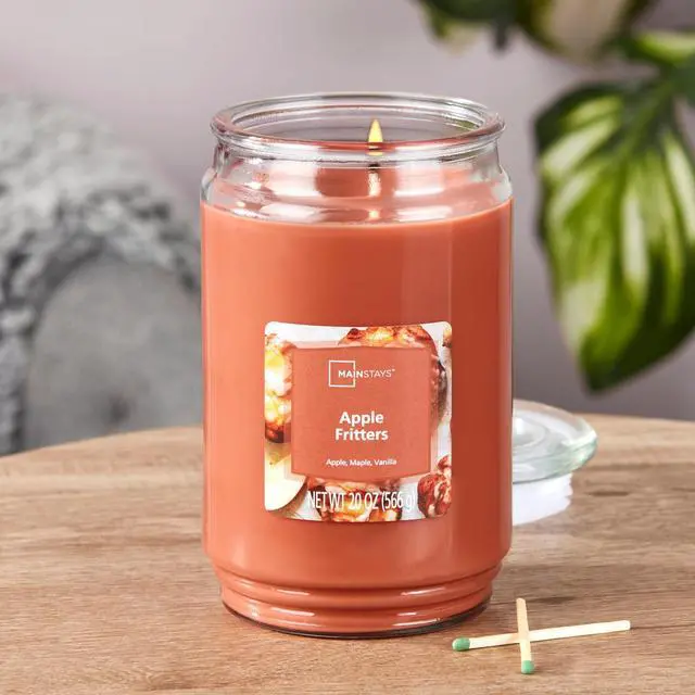 Alt view image 5 of 6 - Mainstays Apple Fritters Single-Wick Scented Glass Jar Candle, 20 oz