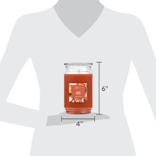 Alt view image 6 of 6 - Mainstays Apple Fritters Single-Wick Scented Glass Jar Candle, 20 oz