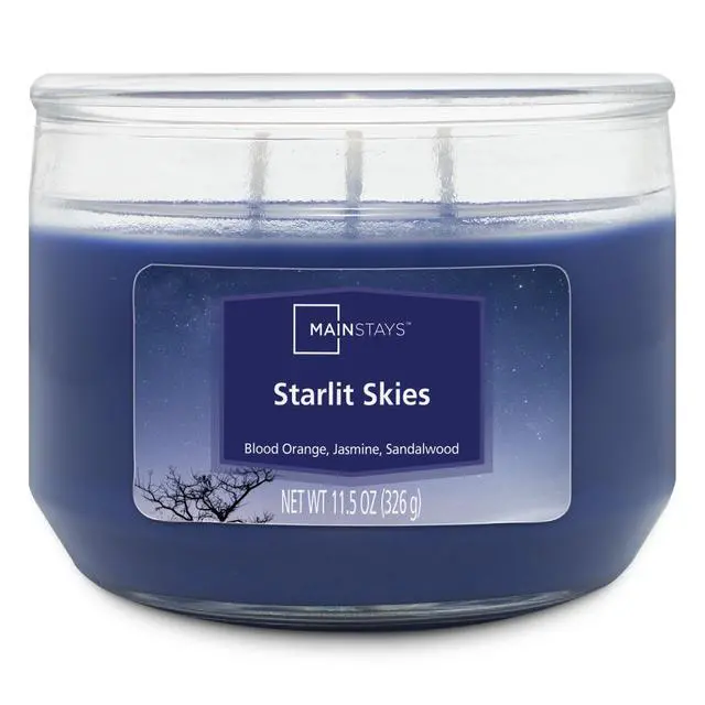 Alt view image 3 of 5 - (3 pack) Mainstays Starlit Skies 3-Wick Scented Jar Candle, 11.5 oz