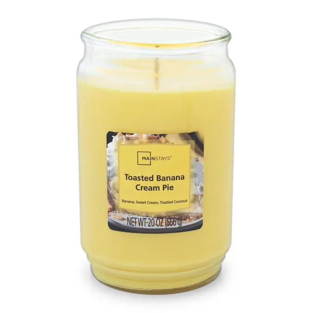 Alt view image 2 of 4 - Mainstays Toasted Banana Cream Pie Scented Single Wick Candle, 20 oz
