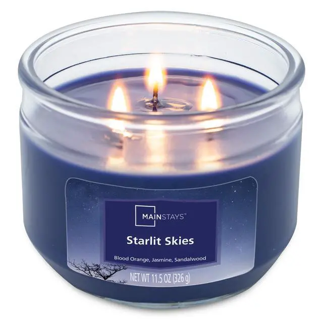 Alt view image 5 of 5 - (3 pack) Mainstays Starlit Skies 3-Wick Scented Jar Candle, 11.5 oz