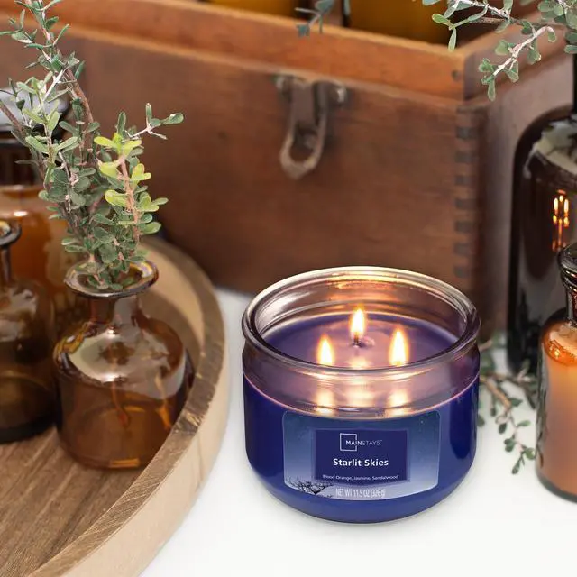 Alt view image 2 of 5 - (3 pack) Mainstays Starlit Skies 3-Wick Scented Jar Candle, 11.5 oz