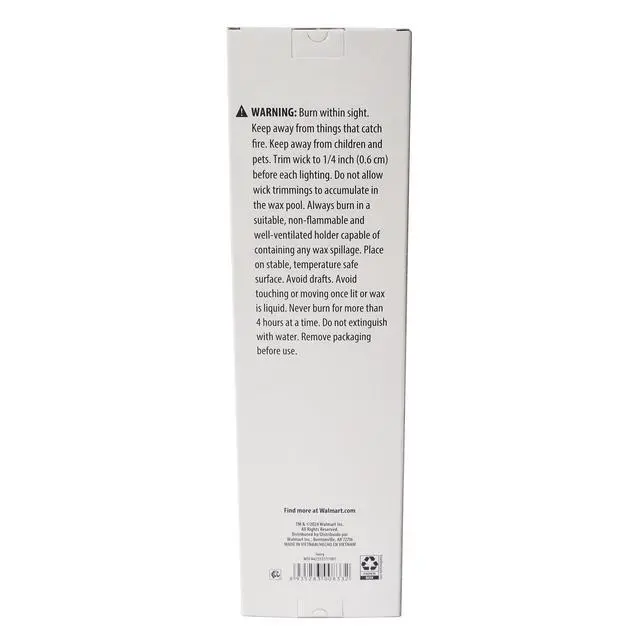 Alt view image 6 of 6 - (2 pack) Mainstays 10 in Unscented Ivory Taper Candles, 4 Pack