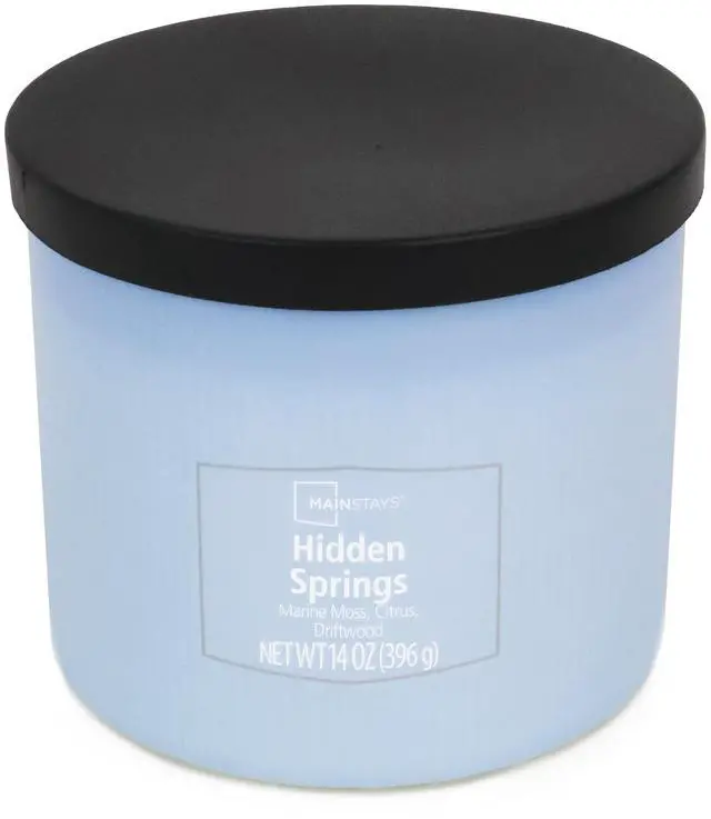 Alt view image 2 of 4 - Mainstays Hidden Springs 3-Wick Textured Wrapped Jar Candle, 14 Ounce