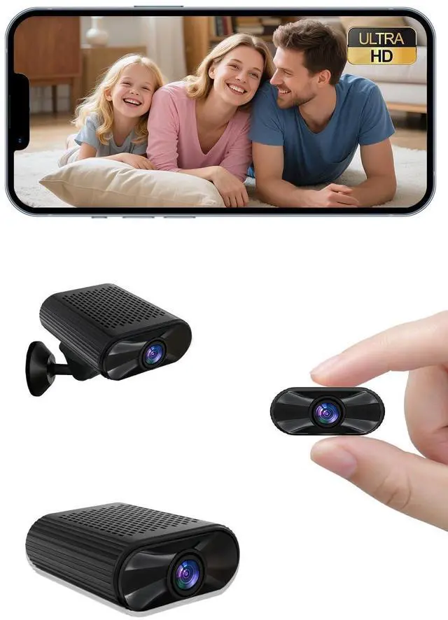 Main image of Mini Camera - 4K HD Wireless Small Camera - Tiny Indoor Security Cameras with Night Vision & Motion Detection, APP Control Nanny Cam for Home, Office, Baby, Pet, Miniguard Cam ( 2.4G & 5GHz WiFi )