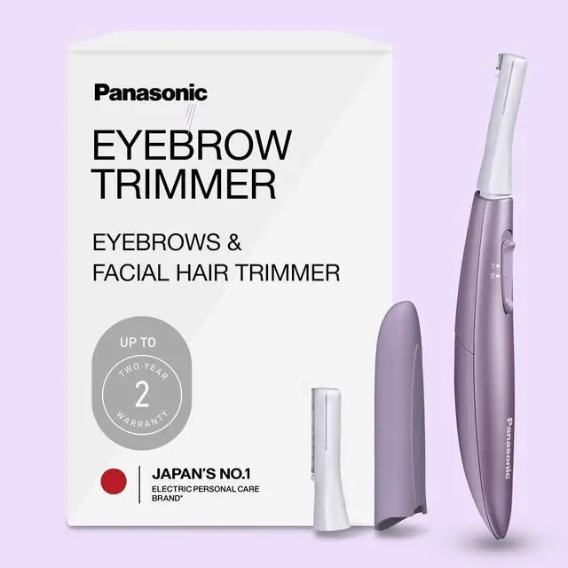 Main image of Panasonic Eyebrow & Facial Hair Trimmer for Women, Gentle Face Shaver for Peach Fuzz, Brows & Upper Lip, Flexible Head, Compact Battery-Operated Beauty Tool - ES-WF71-V