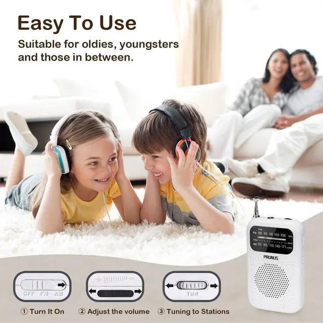 Alt view image 2 of 6 - PRUNUS J-777 Pocket Radios Portable AM FM Small Personal Radio