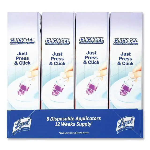 Alt view image 6 of 6 - Lysol Click Gel Automatic Toilet Bowl Cleaner, Bathroom Essentials, Toilet Freshener, Refreshing Lavender Scent, 6 Count (Pack of 1)