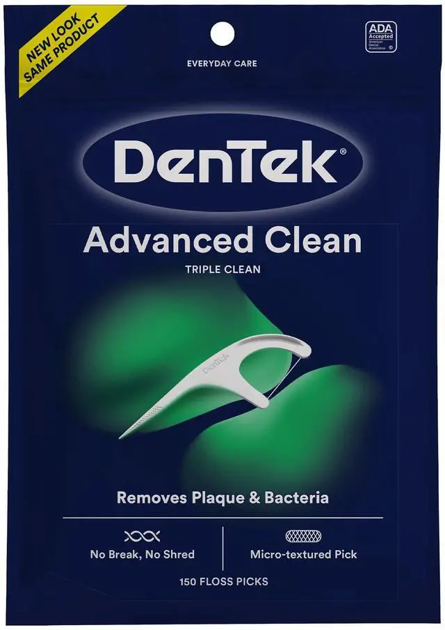 Main image of DenTek Floss Picks, Advanced Clean, Plaque Remover, 150 Count