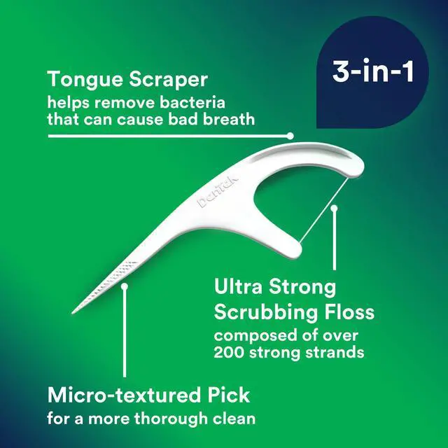 Alt view image 3 of 6 - DenTek Floss Picks, Advanced Clean, Plaque Remover, 150 Count