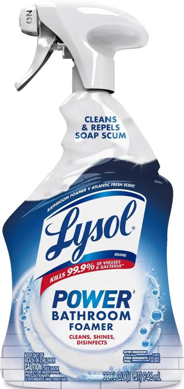 Main image of Lysol Power Foaming Bathroom Cleaner & Disinfectant Spray, 32 oz