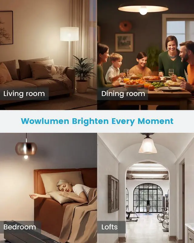 Alt view image 5 of 5 - A19 LED Light Bulb, 9W E26 Lighting Bulbs(60 Watt Equivalent),5000K Cool White, 800LM Standard Base for Kitchen, Living Room, Corridor, Office, UL Listed, 4 Packs