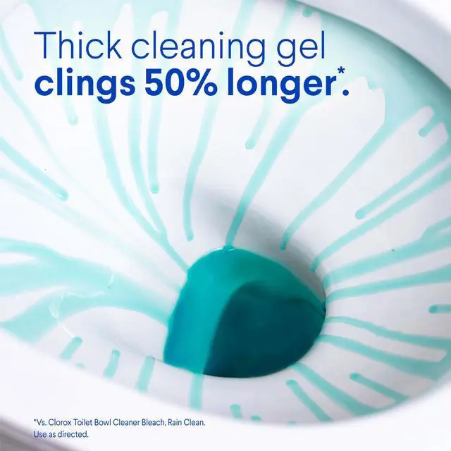 Alt view image 4 of 6 - Clorox Toilet Bowl Cleaner Clinging Bleach Gel, Kills 99.9% of Bacteria and Viruses, Ocean Mist, 24 Fl Oz, Pack of 2