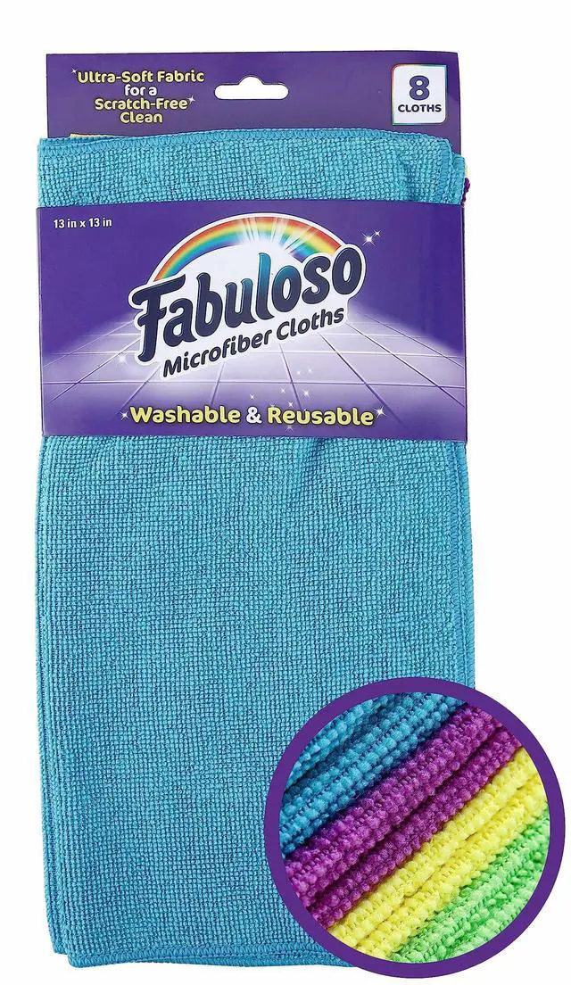 Main image of Fabuloso Microfiber Cleaning Cloths for Home & Car, 13x13, Purple, 8 Count