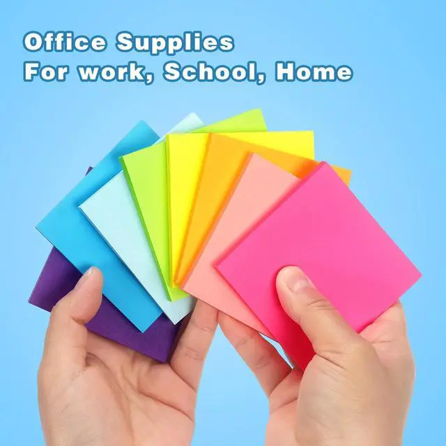 Alt view image 6 of 7 - Early Buy Sticky Notes 3 in x 3 in, 8 Bright Color 8 Pads, 55 Sheets/Pad