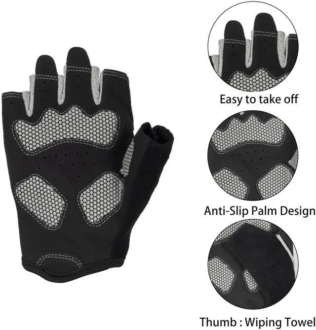 Alt view image 2 of 5 - Workout Gloves for Men Women, Anti Slip Breathable Weight Lifting Gloves for Gym Exercise, Cycling, Fitness, Training