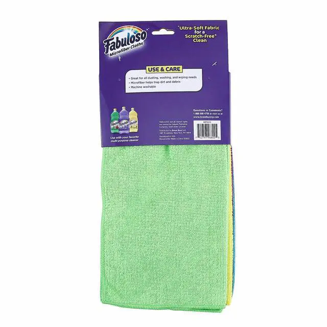 Alt view image 5 of 6 - Fabuloso Microfiber Cleaning Cloths for Home & Car, 13x13, Purple, 8 Count