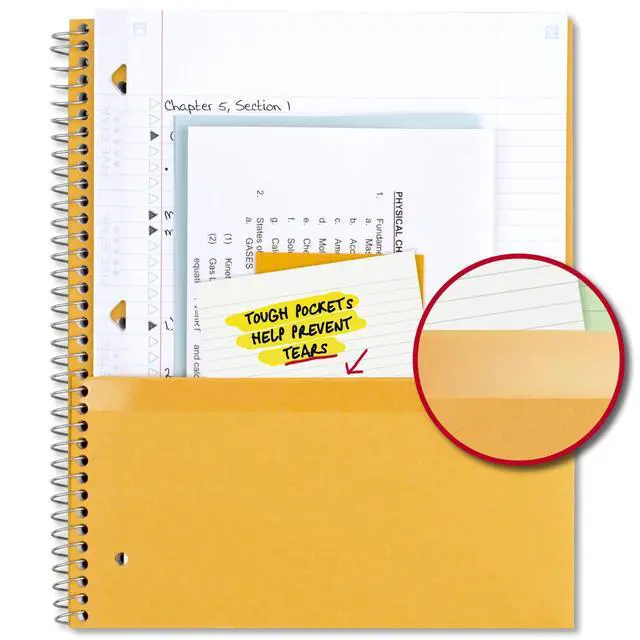 Alt view image 4 of 6 - Five Star Spiral Notebook Plus Study App, 1 Subject, College Ruled Paper, 100 Sheets, 8-1/2" x 11", School, Black (72057)