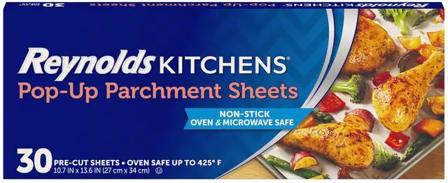 Main image of Reynolds Kitchens Pop-Up Parchment Paper Sheets, 30ct