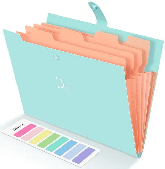 Main image of Forvencer Accordion File Organizer, 5 Pocket Expanding File Folder, Letter