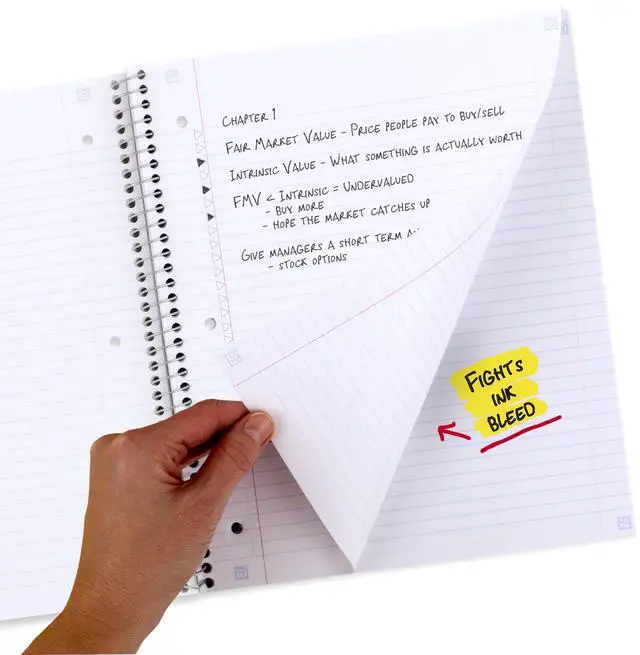 Alt view image 4 of 7 - Five Star Spiral Notebook + Study App, 1 Subject, College Ruled Paper, 8-1/2" x 11", 80 Sheets, Fights Ink Bleed, Water Resistant Cover, Soft Petals Blue (820441F-ECM)