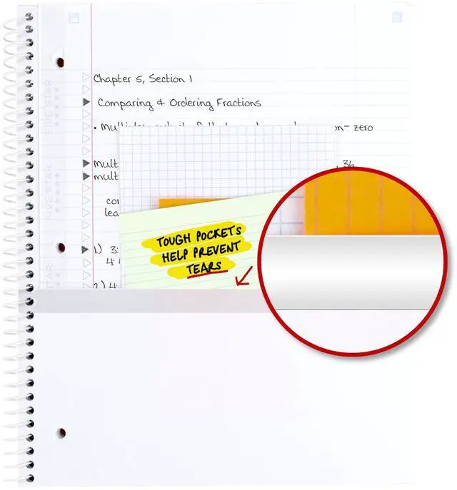 Alt view image 5 of 7 - Five Star Spiral Notebook + Study App, 1 Subject, College Ruled Paper, 8-1/2" x 11", 80 Sheets, Fights Ink Bleed, Water Resistant Cover, Soft Petals Blue (820441F-ECM)